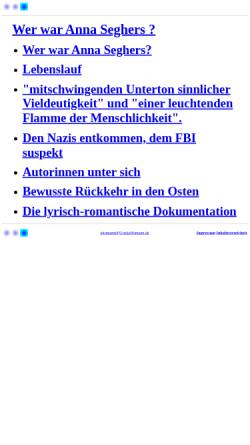 Vorschau der mobilen Webseite ursulahomann.de, Wer war Anna Seghers?
