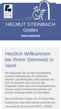 Vorschau der mobilen Webseite www.steinbach-grabmale.de, Helmut Steinbach GmbH