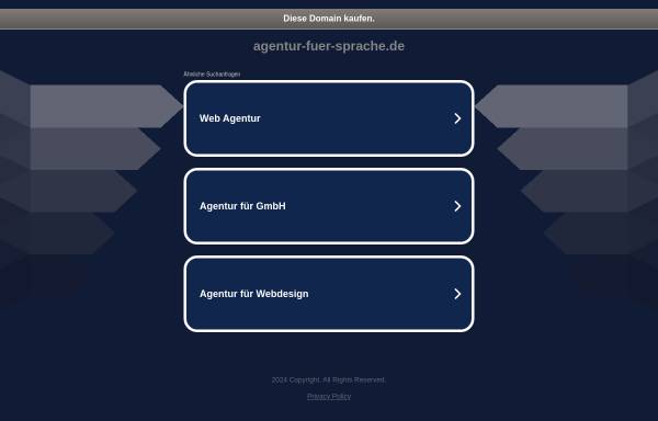 Vorschau von www.agentur-fuer-sprache.de, Agentur für Sprache und Sprachen Waltraud Ries