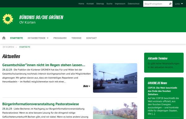 Vorschau von www.gruene-kuerten.de, Bündnis 90/Grüne in Kürten