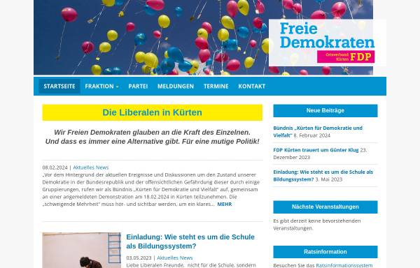 Vorschau von www.fdp-kuerten.de, FDP Kürten