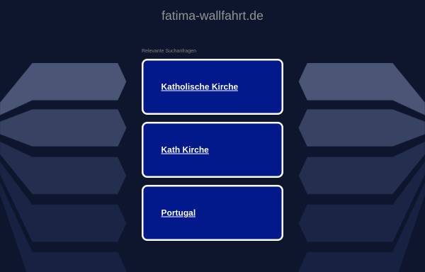 Fatima Wallfahrt
