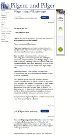 Vorschau der mobilen Webseite www.pilger-weg.de, Pilger-weg.de
