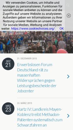 Vorschau der mobilen Webseite www.elo-forum.net, PR-Sozial - Erwerbslosen Forum Deutschland
