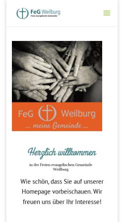 Vorschau der mobilen Webseite www.weilburg-feg.de, FeG Weilburg