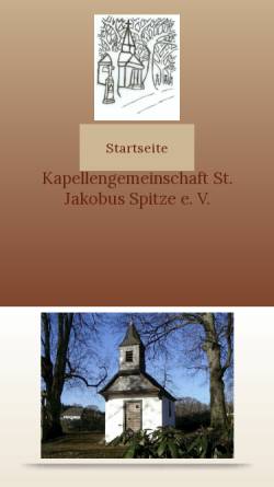 Vorschau der mobilen Webseite www.kapellengemeinschaft-spitze.de, Kapellengemeinschaft St. Jakobus Spitze