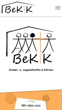 Vorschau der mobilen Webseite www.bekik.de, Bekik - offene Jugendarbeit der Kirchen in Kürten