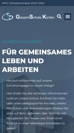 Vorschau der mobilen Webseite www.gesamtschule-kuerten.de, Gesamtschule Kürten