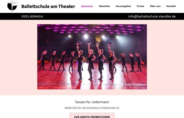 Vorschau von www.ballettschule-standke.de, Ballettschule am Theater