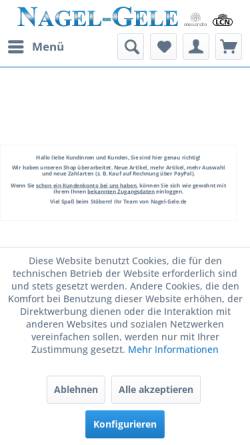 Vorschau der mobilen Webseite www.nagel-gele.de, Nagel-gele.de, Michael Trossen