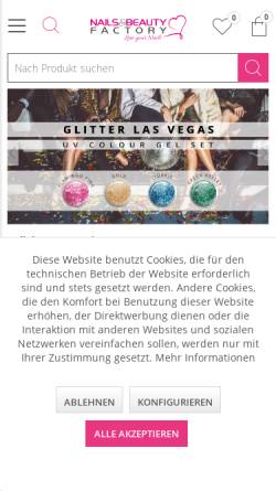 Vorschau der mobilen Webseite www.nails-factory-shop.de, Nails Factory, Joannis Kesisoglou