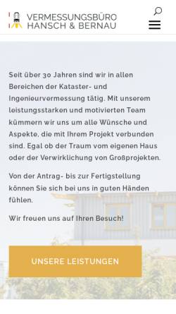 Vorschau der mobilen Webseite www.hansch-bernau.de, Hansch & Bernau