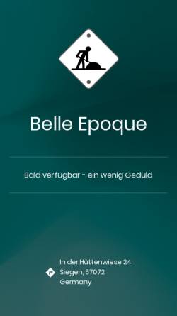 Vorschau der mobilen Webseite www.belle-epoque-siegen.de, Belle Epoque