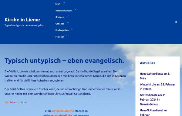 Vorschau von www.kirchenecke.de, Ev. Kirchengemeinde Lieme
