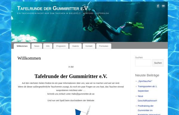 Vorschau von www.gummiritter.de, Tafelrunde der Gummiritter e. V.