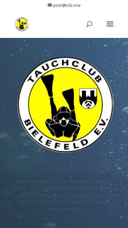 Vorschau der mobilen Webseite www.tauchclubbielefeld.de, Tauchclub Bielefeld e. V.