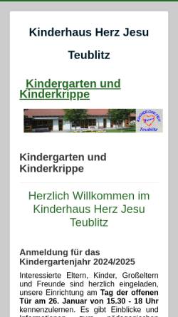 Vorschau der mobilen Webseite www.pfarrei-teublitz-saltendorf.de, Pfarrei Teublitz / Saltendorf