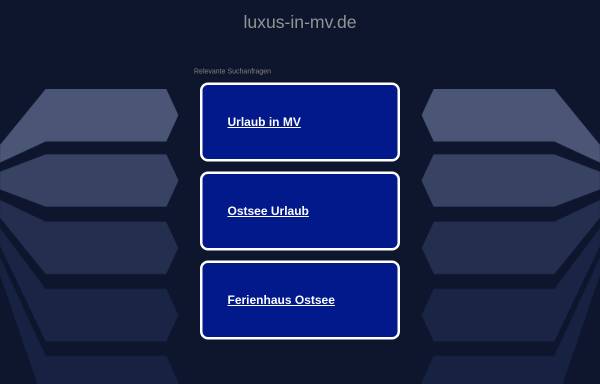 Vorschau von luxus-in-mv.de, Luxus in Mecklenburg-Vorpommern