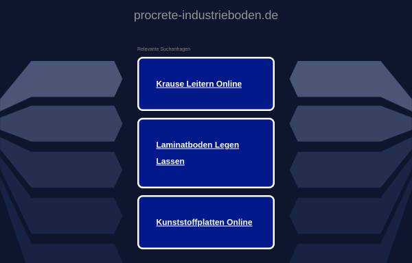 Vorschau von www.procrete-industrieboden.de, ProCrete GmbH