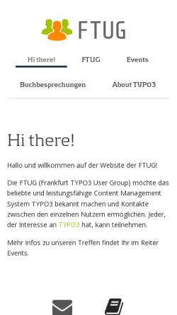 Vorschau der mobilen Webseite www.ftug.de, FTUG: Frankfurt TYPO3 User Group