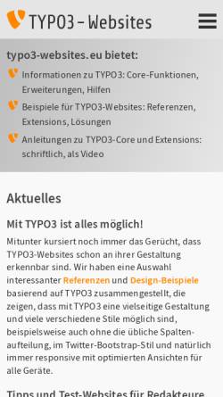 Vorschau der mobilen Webseite www.typo3-websites.eu, TYPO3-Websites 
