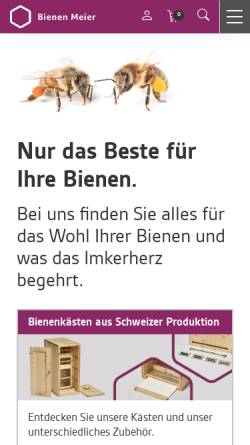 Vorschau der mobilen Webseite www.bienen-meier.ch, Bienen Meier