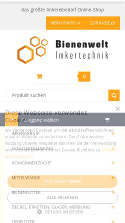 Vorschau der mobilen Webseite imkershop24.de, Imkereizentrum Lukasiewicz