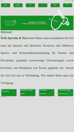 Vorschau der mobilen Webseite www.totosprachservice.com, Toto Sprache & Text