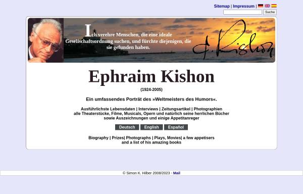 Vorschau von www.ephraimkishon.de, Ephraim Kishon