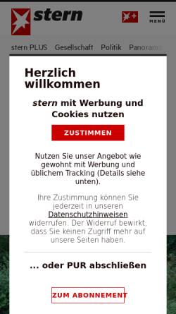 Vorschau der mobilen Webseite www.stern.de, Stern.de