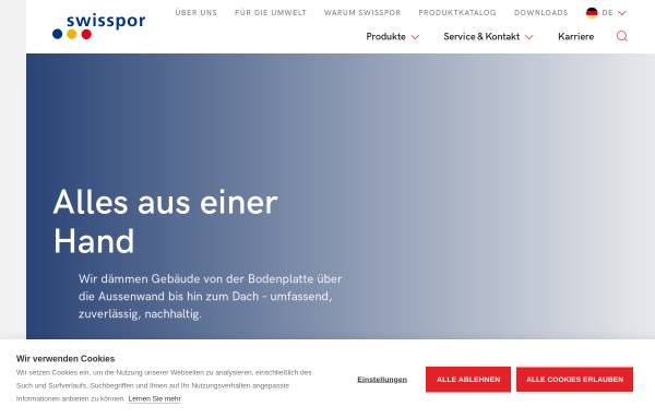 Vorschau von www.swisspor-deutschland.de, Swisspor Deutschland GmbH