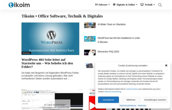 Vorschau von www.tikoim.de, Tikoim IT, Web 2.0 & Tech