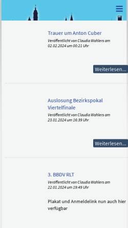 Vorschau der mobilen Webseite www.bbdv-online.de, Braunschweiger Bezirksdartverband e.V.