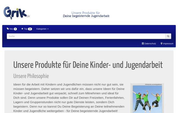 Vorschau von www.grik.de, Gruppenstunden-Ideen-Katalog