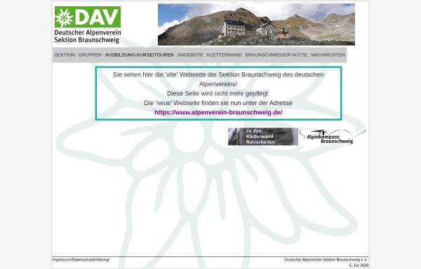 Vorschau von www.davbs.de, Deutscher Alpenverein