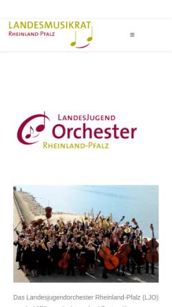 Vorschau der mobilen Webseite www.ljo-rlp.de, Landesjugendorchester Rheinland-Pfalz