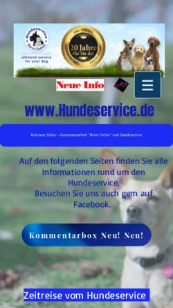 Vorschau der mobilen Webseite www.hundeservice.de, Hundeservice Bernd Dietrich