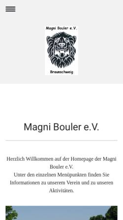 Vorschau der mobilen Webseite magni-bouler.jimdo.com, Magni Bouler Braunschweig