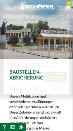Vorschau der mobilen Webseite vs-schaefer.de, Verleihservice Schäfer