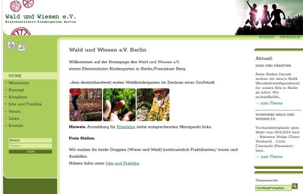 Vorschau von www.wald-und-wiesen.de, Wald und Wiesen e.V.