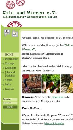Vorschau der mobilen Webseite www.wald-und-wiesen.de, Wald und Wiesen e.V.