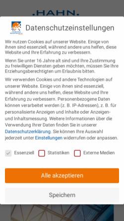 Vorschau der mobilen Webseite hahn-sonnenschutz.de, Hahn-Sonnenschutz