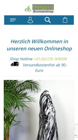 Vorschau der mobilen Webseite www.zimmerbrunnenshop.de, Heckers Pflanzen Groß- und Einzelhandel