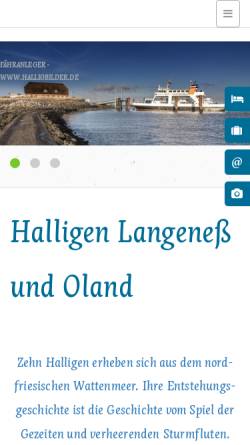 Vorschau der mobilen Webseite langeness.de, Langeneß und Oland