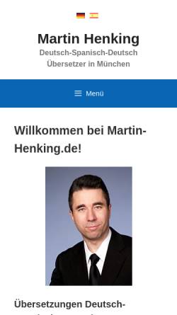 Vorschau der mobilen Webseite www.martin-henking.de, Martin Henking