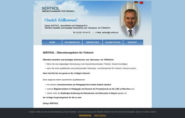 Vorschau von www.sertkol.de, Züheyr Sertkol