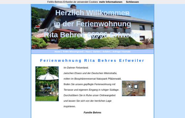 Vorschau von www.fewo-behres-erfweiler.de, Ferienwohnung Rita Behres