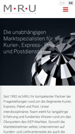 Vorschau der mobilen Webseite www.m-r-u.de, Manner-Romberg Unternehmensberatung GmbH