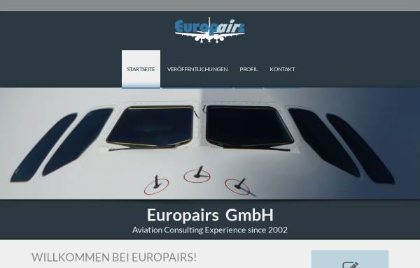 Vorschau von www.europairs.de, Europairs Luftfahrt-Beratung Eckhard Bergmann