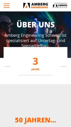 Vorschau der mobilen Webseite ambergengineering.com, Amberg Engineering AG